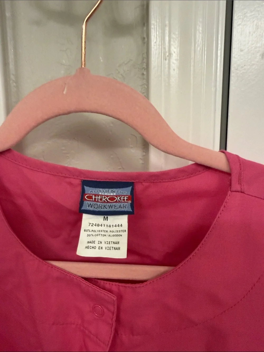 Cherokee Hot Pink Scrub Jacket
